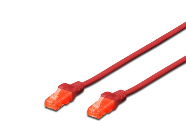 CAT 6 U-UTP patch cable, Cu, LSZH AWG 26/7, length 2 m, red