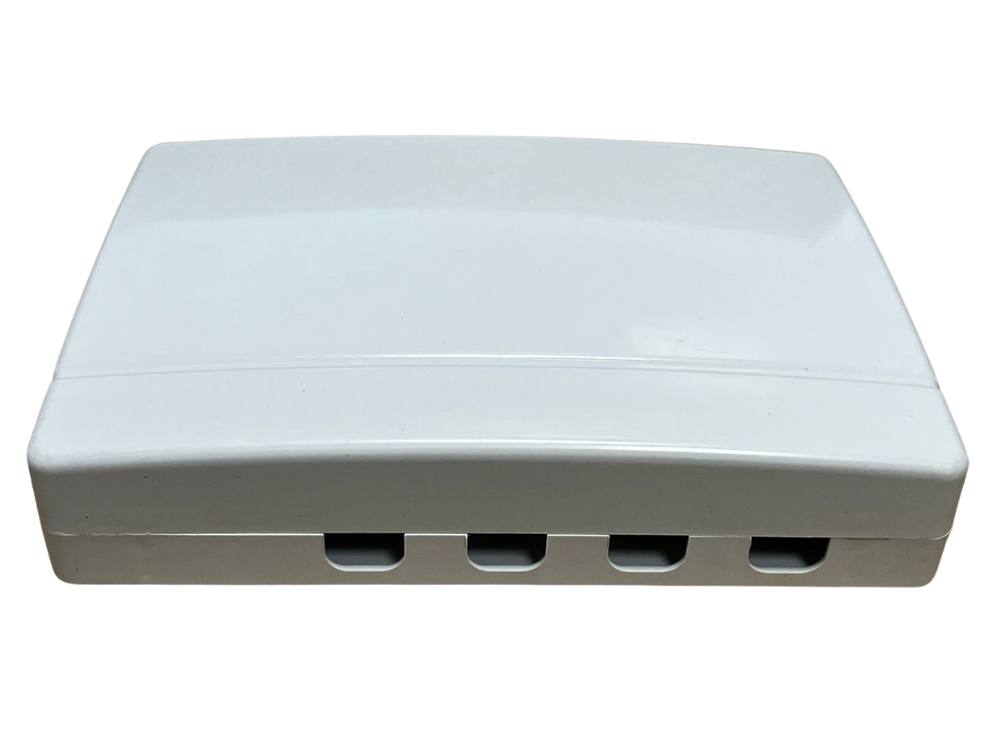 Wall-Mount Fiber Termination Box Plastic 4 Port LC Duplex