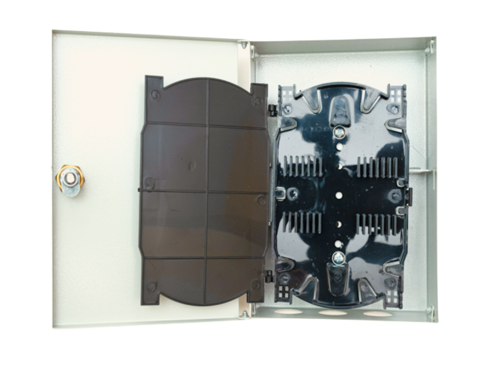Wall-Mount Fiber Termination Box Metal 12 Port SC Duplex