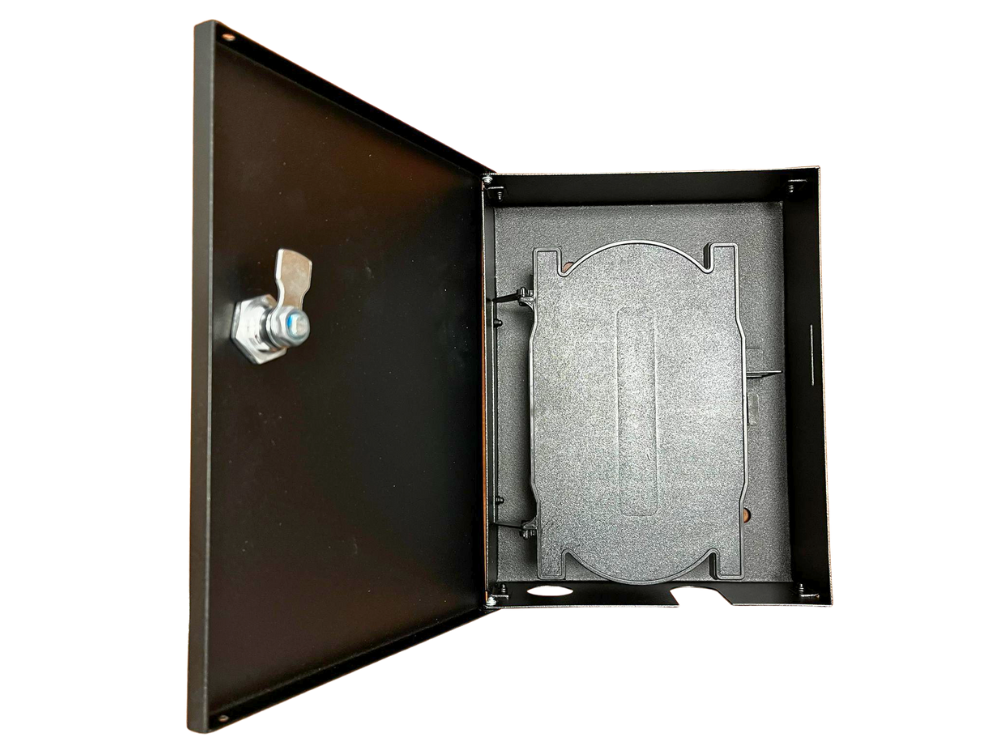 Wall-Mount Fiber Termination Box Metal 12 Port SC Duplex