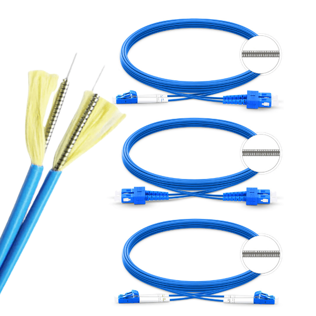 Zırhlı FC/APC-FC/APC SM Duplex PatchCord resmi