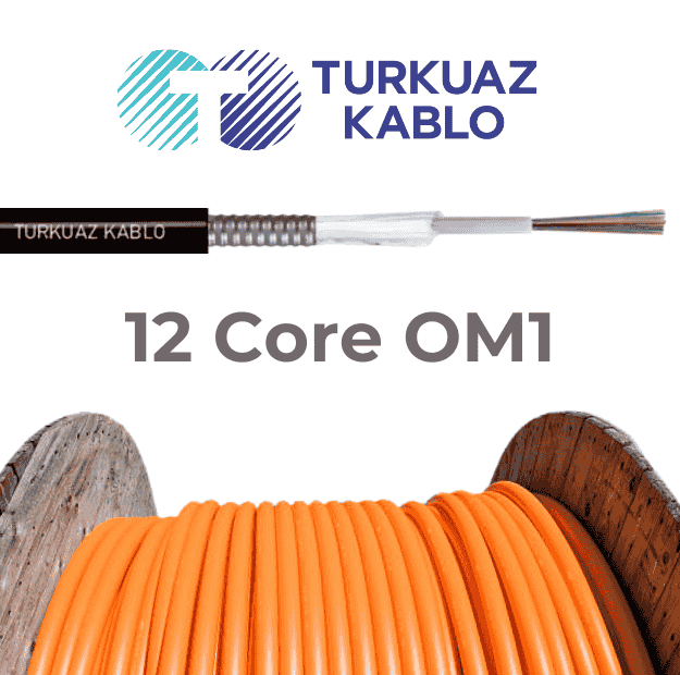 12 Core Fiber Optik Kablo Multi Mode OM1  resmi