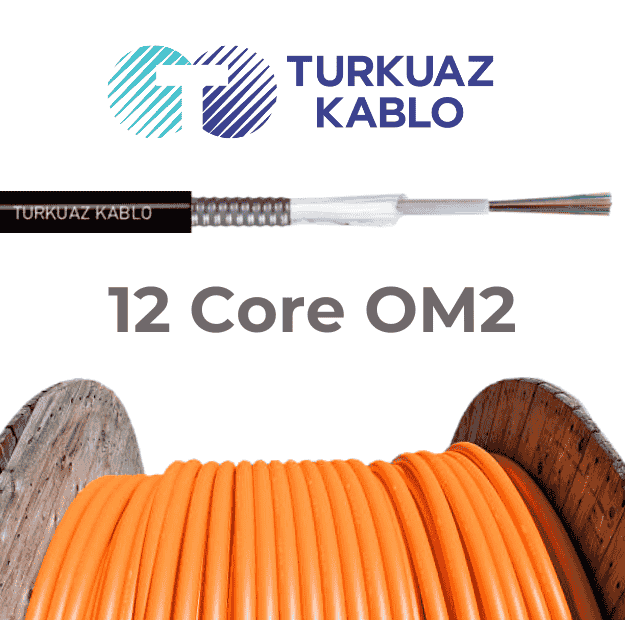 12 Core Fiber Optik Kablo Multi Mode OM2  resmi