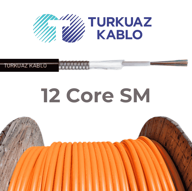 12 Core Fiber Optik Kablo Single Mode  resmi