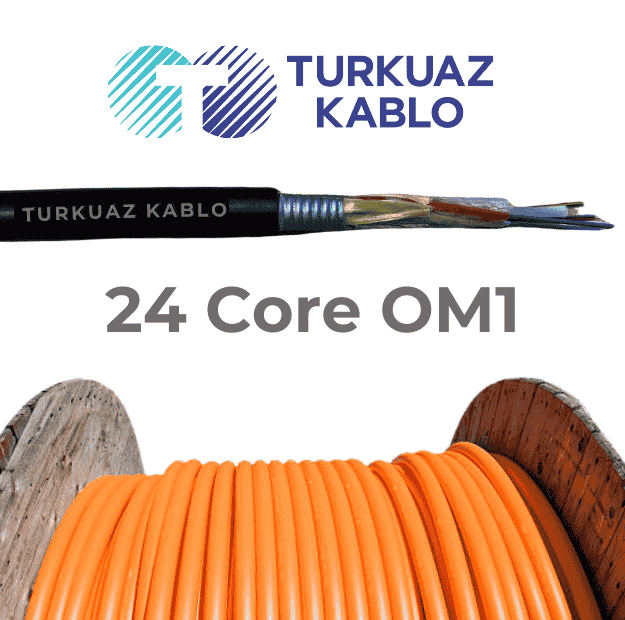 24 Core Fiber Optik Kablo Multi Mode OM1 Çok Tüplü resmi