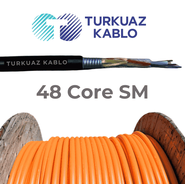 48 Core Fiber Optik Kablo Single Mode  resmi