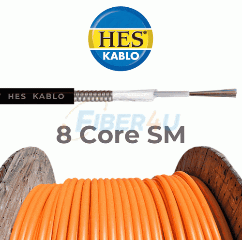 Picture of 8 Core Single Mode Fiber Optic Cable