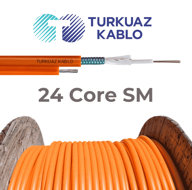 Askı Telli 24 Core Fiber Kablo SM Çok Tüp resmi